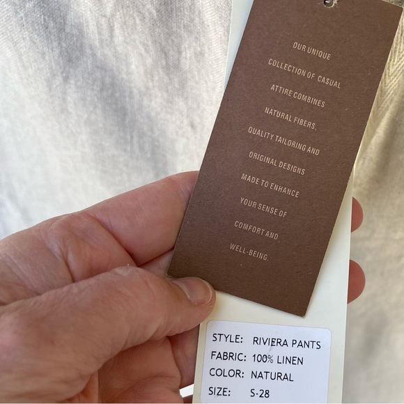 Island Importer Men’s 100% Linen Riviera Pants NWT Sz S-28 - Picture 7 of 16